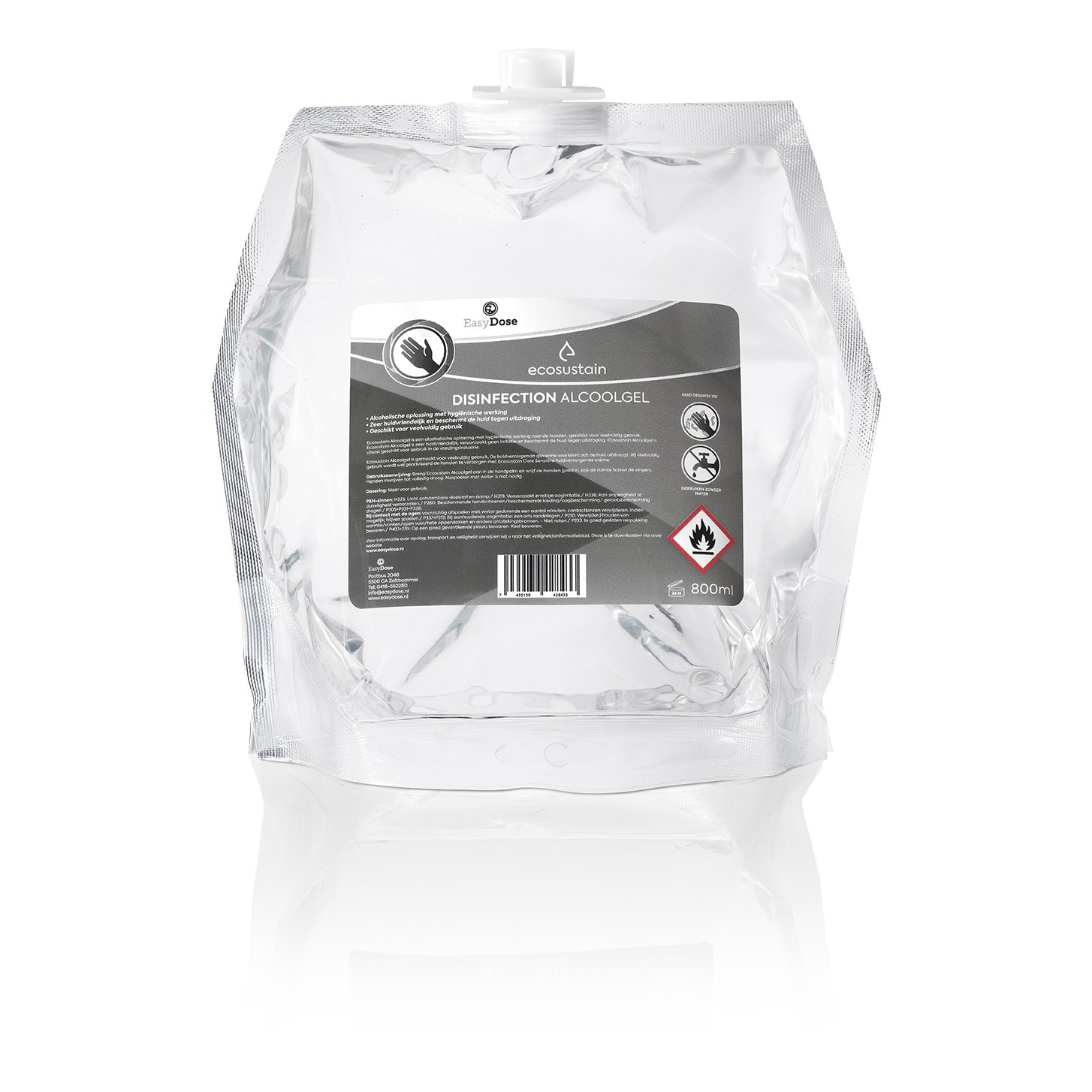 EcoSustain REVIVE Handgel Alcohol Desinfectie — 800 ml pouch — 800ml